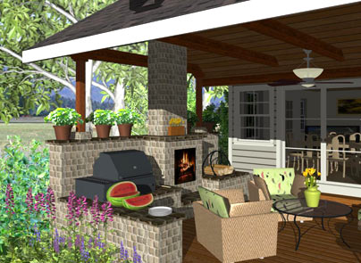 Outdoor kitchen and BBQ