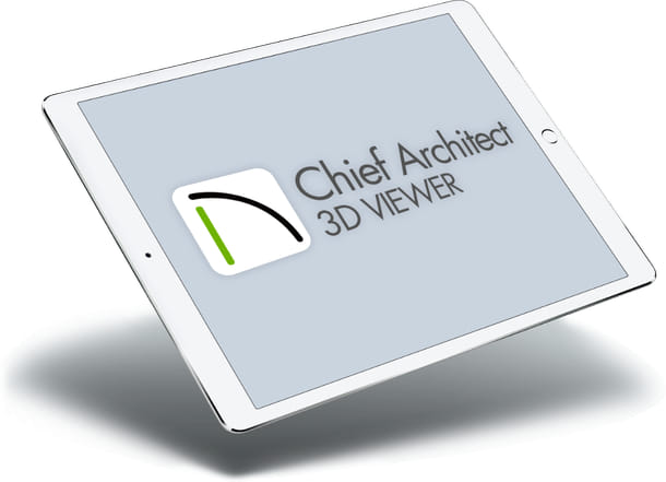 Chief Architect 3D view app on a tablet.