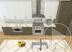 Rendering of kitchen island