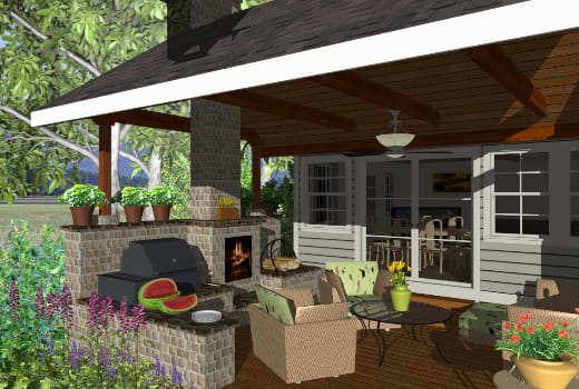 Outdoor kitchen and BBQ