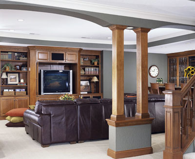 basement family room