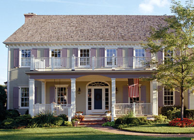 Exterior view of a plantation style house