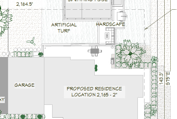 Detailed landscape plan.