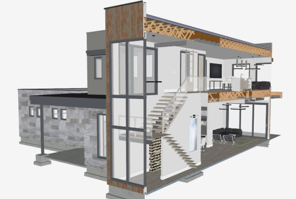 3D cut-away view of the Tucson home design.