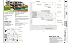 Architectural site and disturbance plan for 