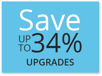 Save up to 34% on upgrades